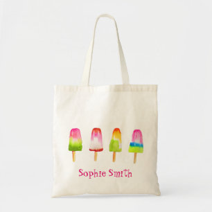Cute popsicle ice-block Summer watercolor Tote Bag