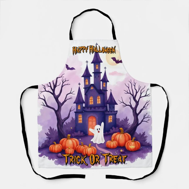 Cute Popular Halloween Spooky Collection Apron (Front)