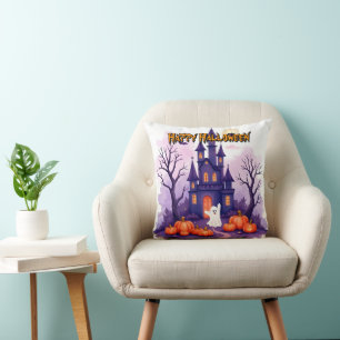 Cute Popular Halloween Spooky Collection Throw Pillow