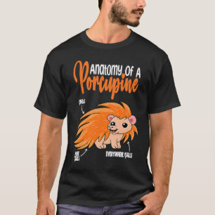 cute Porcupine anatomy for Porcupine T-Shirt