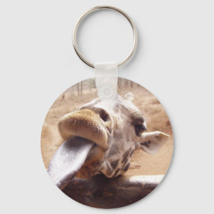 Cute Pose By Giraffe Keychain