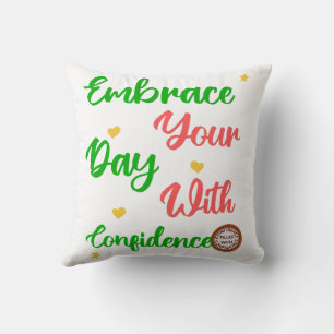Cute positive motivational gift for all throw pillow