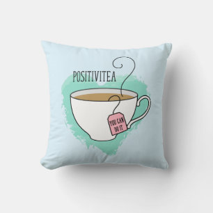Cute Positivitea Gift for New Home Throw Pillow