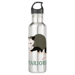 Cute Possum Illustration Personalized 710 Ml Water Bottle