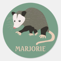 Cute Possum Illustration Personalized Light Green