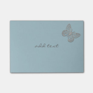 Cute Post It With Cute Silver Butterfly Post-it Notes
