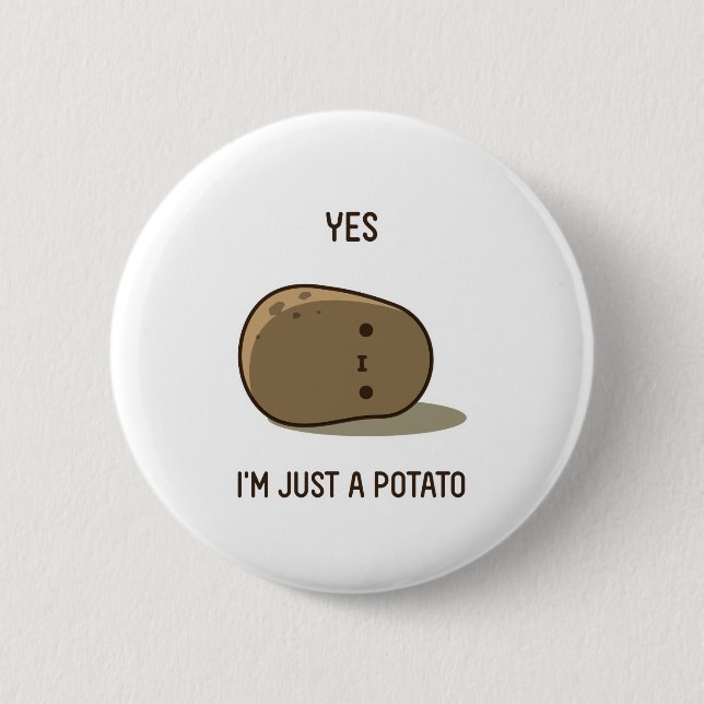 Cute Potato 2 Inch Round Button (Front)