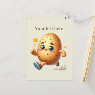 Cute potato lovers customizable  postcard