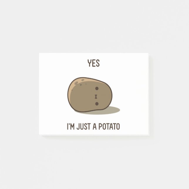 Cute Potato Post-it Notes (Front)