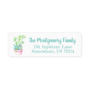 Cute Potted Succulents Personalized
