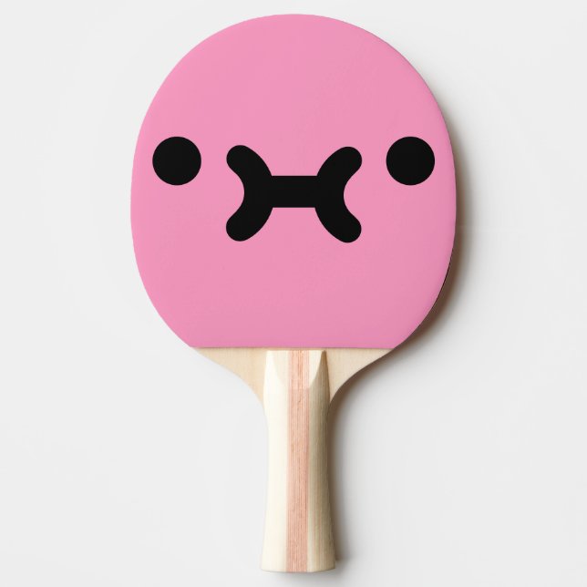 Cute Pouty Face Light Pink Ping Pong Paddle (Front)