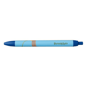 Cute prairie dog sniffing flower cartoon black ink pen