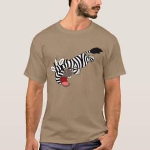 Cute Prankish Cartoon Zebra T-Shirt