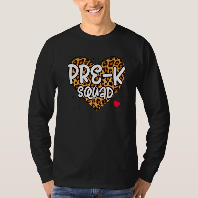 Cute Pre K Squad School Admin Appreciation Back To T-Shirt (Front)