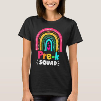 Cute Pre K Squad School Admin Appreciation Front O T-Shirt