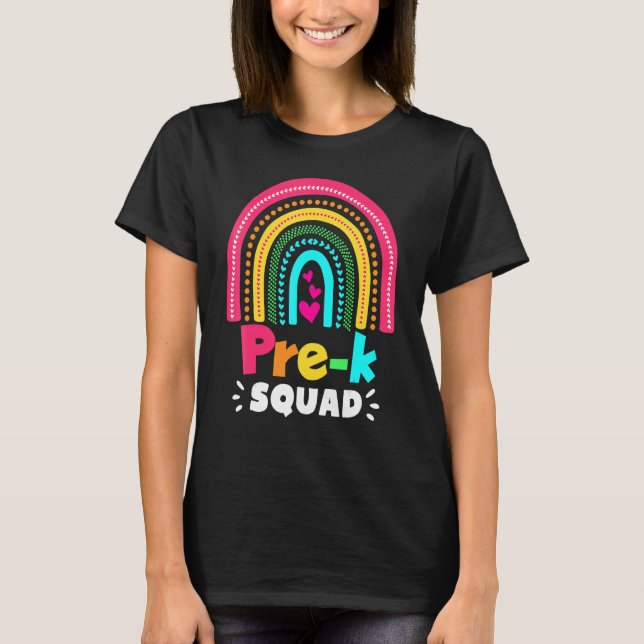 Cute Pre K Squad School Admin Appreciation Front O T-Shirt (Front)