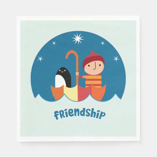 Cute Pre School K Lost And Found Friendship Napkin (Front)
