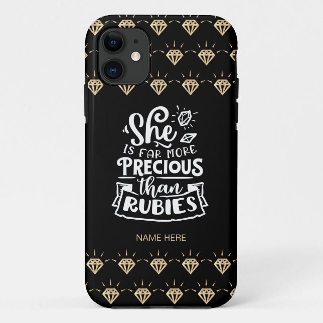 Cute Precious Than Rubies Case-Mate iPhone Case (Back)