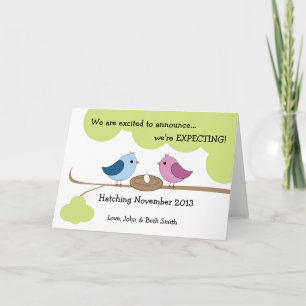Cute Pregnancy Announcement - Birds In Nest