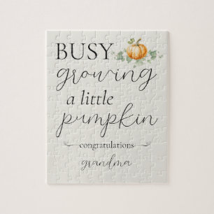 Cute Pregnancy Announcement Little Pumpkin Puzzle