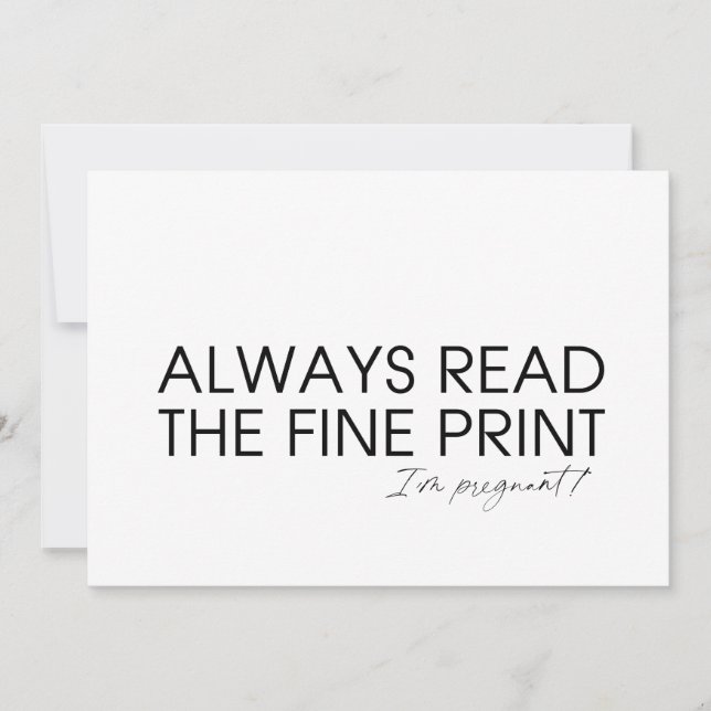 Cute Pregnancy Reveal Parents We're Expecting Baby Card (Front)