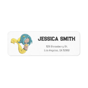 Cute Pregnant Mermaid Return Address