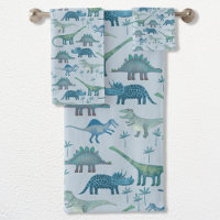 Cute Prehistoric Blue Dinosaur Pattern