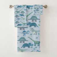 Cute Prehistoric Blue Dinosaur Pattern
