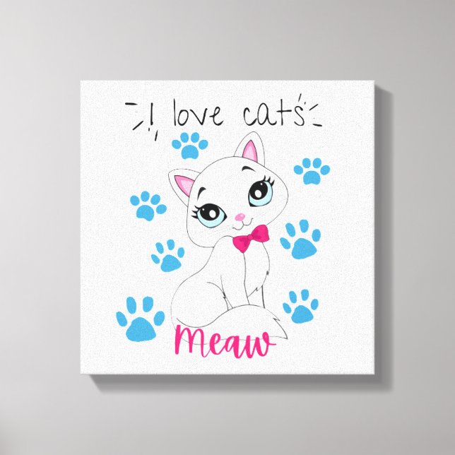 Cute Premium Wrapped Canvas (12"×12 Standard Size) (Front)