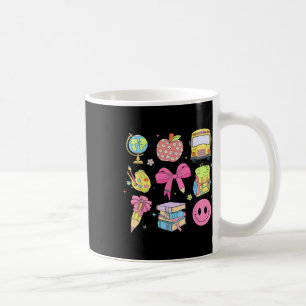 Cute Preppy Back To School Coquette Pencil Bow Tea Coffee Mug