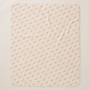 cute preppy esthetic pink lightning bolt sherpa blanket
