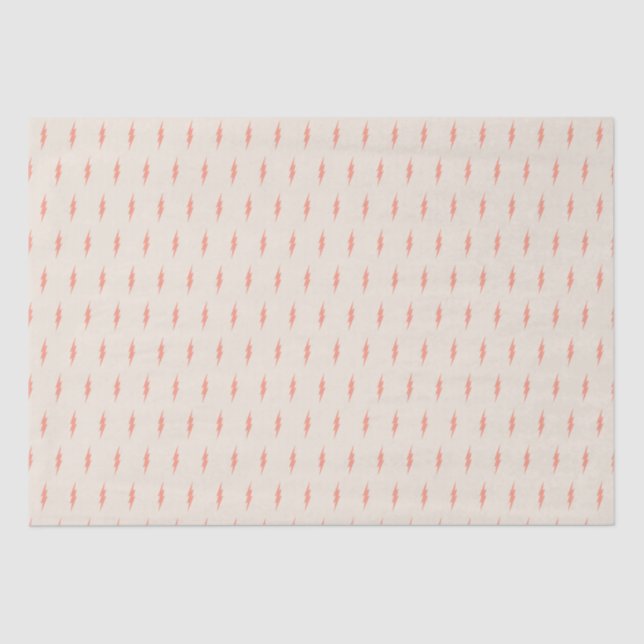 cute preppy esthetic pink lightning bolt tissue paper (Front)