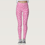 Cute & Preppy Polka Dots on Pink Leggings<br><div class="desc">This design features a random pattern of little polka dots! Additional colour schemes as well as coordinating items are available in this design. Contact us if you need this design applied to a specific product! Thank you so much for viewing a DoodleLulu by 2 june bugs design!</div>
