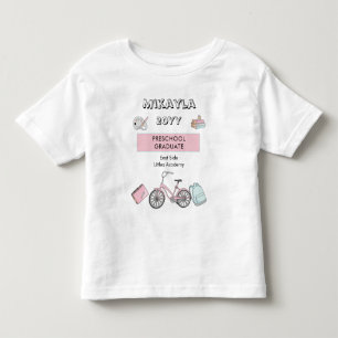 Cute Preschool Graduation Name Year School Toddler T-shirt