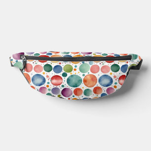 Cute Pretty Colorful Watercolor Polka Dots Kids Fanny Pack