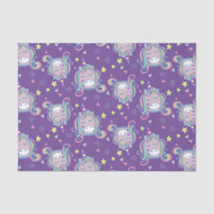 Cute Pretty Girly Unicorn Stars and Hearts Pattern Tissue Paper