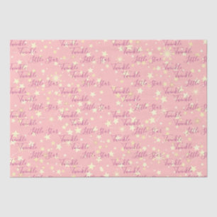 Cute Pretty Pink Girly Twinkle Twinkle Little Star Tissue Paper