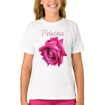 Cute pretty pink rose floral girly Princess fun 