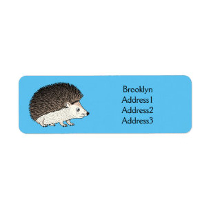 Cute prickly hedgehog cartoon illustration