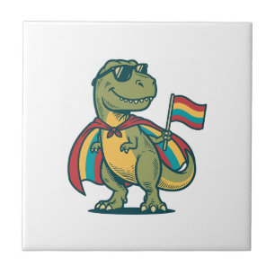Cute Pride Dinosaur Vector Shirt Design_1 Tile