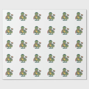 Cute Pride Dinosaur Vector Shirt Design_1 Wrapping Paper