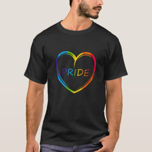 Cute Pride Heart Lgbtq Lesbian Rainbow Apparel Gay T-Shirt