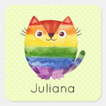 Cute Pride Kitty Watercolor