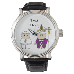 Cute Priest Pope Gift Personalized Watch