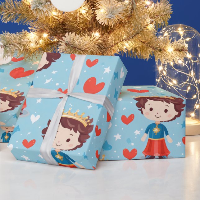 Cute Prince Pattern Wrapping Paper (Holidays)