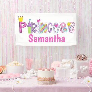 Cute Princess Alphabet Personalized Banner