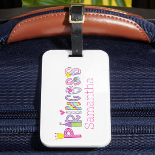 Cute Princess Alphabet Personalized Luggage Tag