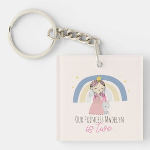Cute Princess Birthday Party Keychain