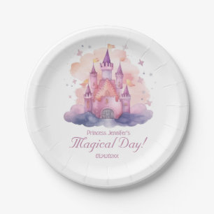 Cute Princess Castle Girl Birthday Party  Paper Plate