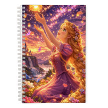 Cute Princess Crown Spiral Sketch Notebook